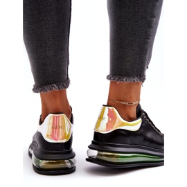 Turnschuhe Sport Frauen Leder Goe Nn2N4030 Schwarz 1