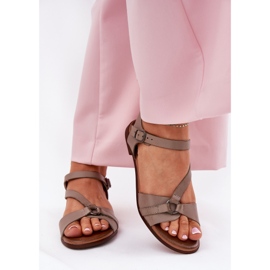 Zazoo 40182 Dark Boon Sandalen für Frauen beige 2