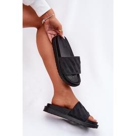Damenflip Flops auf der Plattform Big Star RR274A540 Schwarz 9