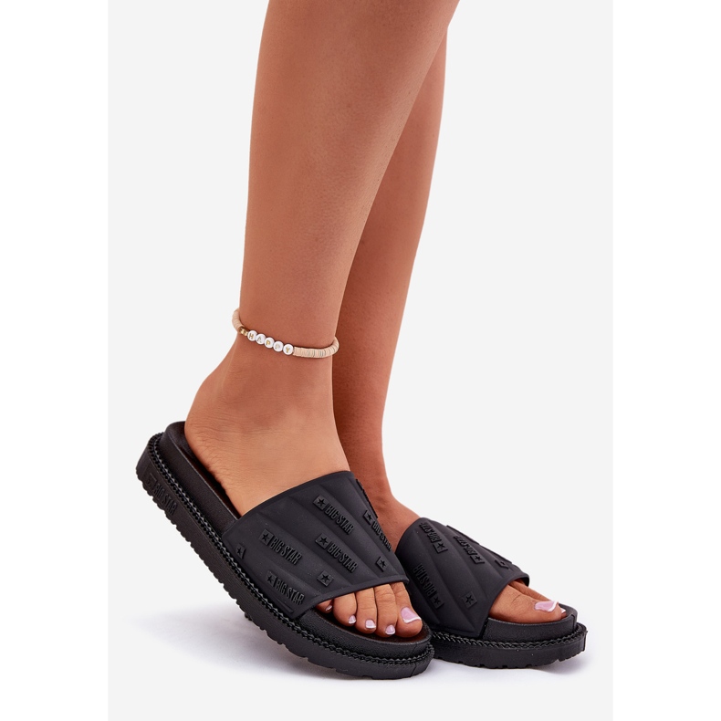 Damenflip Flops auf der Plattform Big Star RR274A540 Schwarz 1