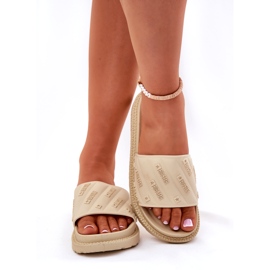 Frauenschuhe auf der Plattform Big Star RR274A542 Beige 3