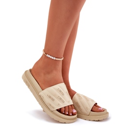Frauenschuhe auf der Plattform Big Star RR274A542 Beige 1