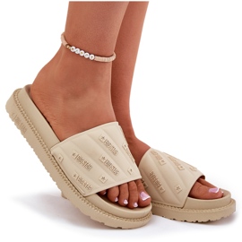 Frauenschuhe auf der Plattform Big Star RR274A542 Beige 9