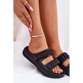 Frauenschaumflip Flops mit Big Star RR274A527 Schwarzer Klettverschluss 8