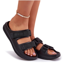 Frauenschaumflip Flops mit Big Star RR274A527 Schwarzer Klettverschluss 10
