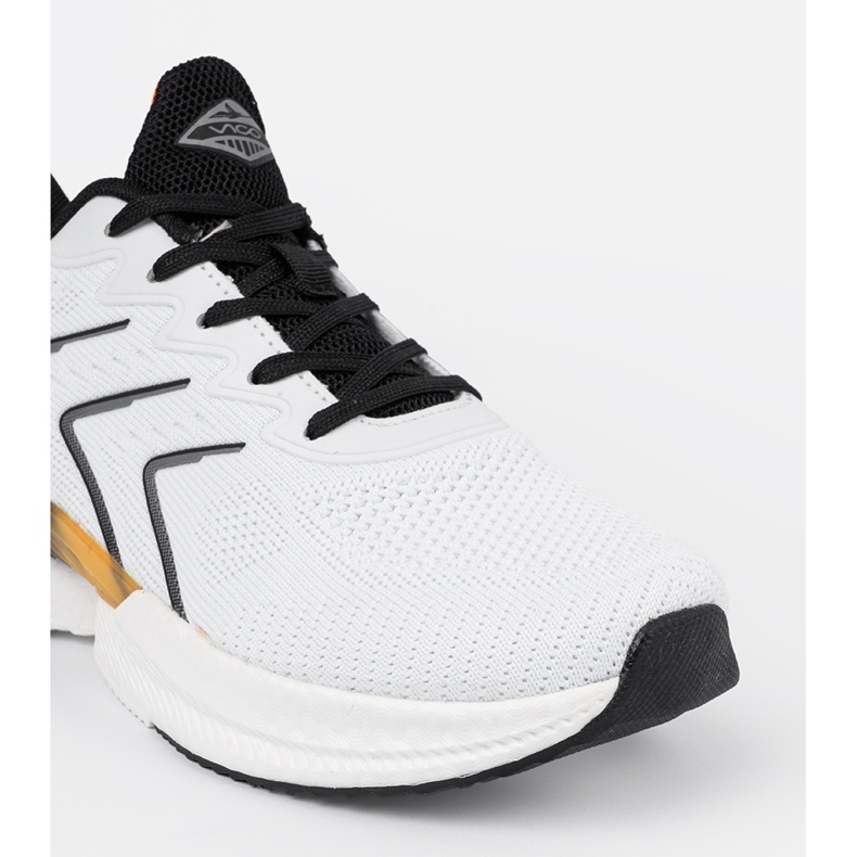 Vico Sportschuhe für weiße und weiße Frauen mit einem orangefarbenen Element 1