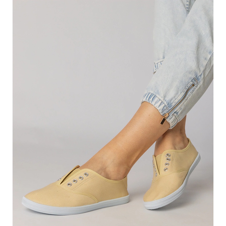 Sneaker zum Hineinschlüpfen aus grauem Stoff 2