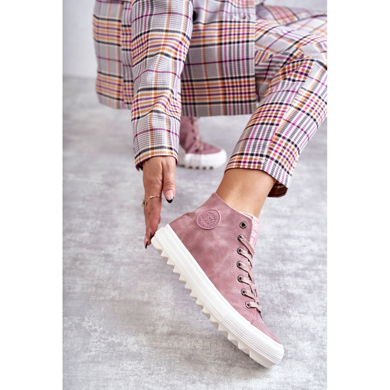 Big Star Sneakers von Frauen hohe isolierte rosa ee274113 1