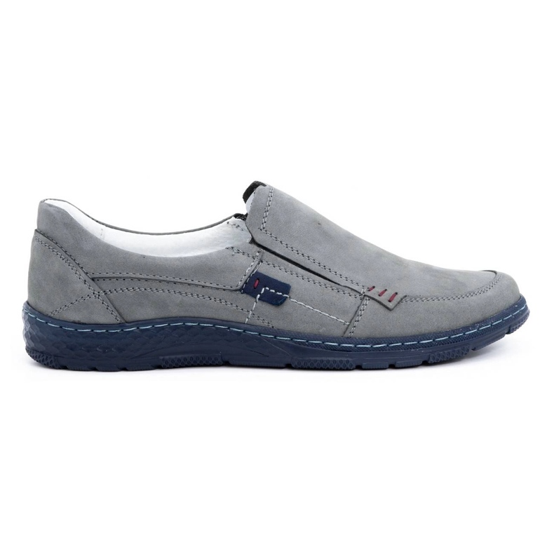 Olivier Graue Herren-Lederslipper 943MA 1