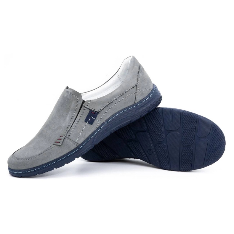 Olivier Graue Herren-Lederslipper 943MA 3