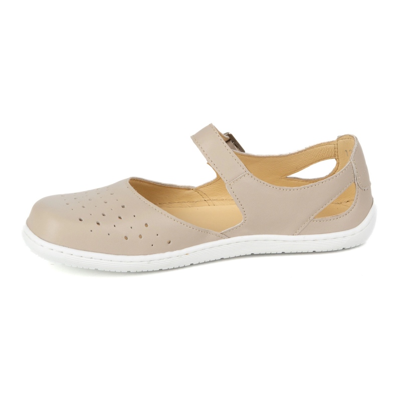 Barfuß Barfuß Frauen Olivier 1284 - Lederschuhe mit einer Schnalle für alltägliche und elegante beige Stylisationen 1