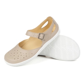 Barfuß Barfuß Frauen Olivier 1284 - Lederschuhe mit einer Schnalle für alltägliche und elegante beige Stylisationen 3