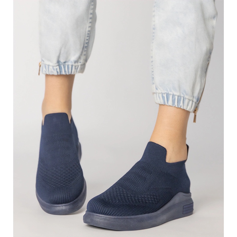 Marineblaue Socken -Turnschuhe 2