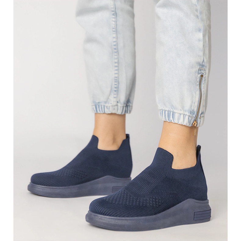 Marineblaue Socken -Turnschuhe 1