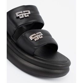 Seastar Schwarze Plateau-Flip-Flops für Damen 1