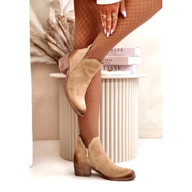Zazoo 60475 Wildleder -Absätze isolierte Absätze beige 3