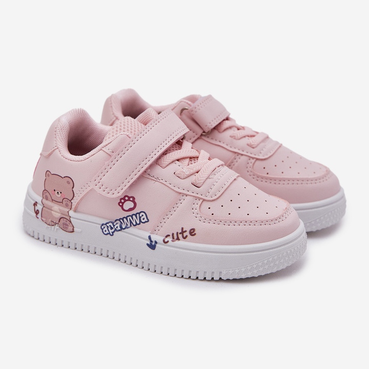 Pink Teddybär Sneaker mit einem rosa Teddybär 1