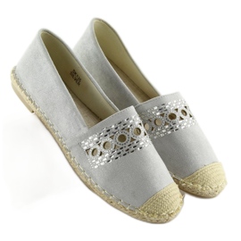 Graue Espadrilles für Damen SK135 Silber 1