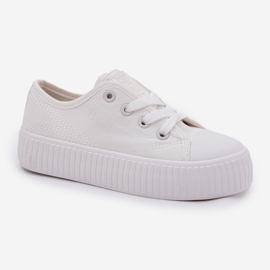 Big Star RR374009 Białe Lace -up -Turnschuhe weiß 8
