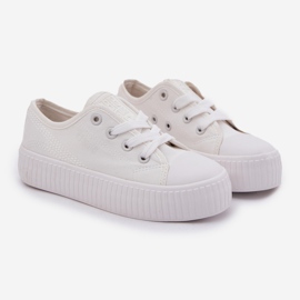 Big Star RR374009 Białe Lace -up -Turnschuhe weiß 1
