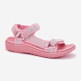 Frauenmaterial Sandalen für Klettverschluss Lee Cooper LCW-25-34-3561L Pink rosa 4