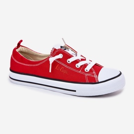 Materielle Frauen-Sneaker Lee Cooper LCW-25-02-3298L Rot 4