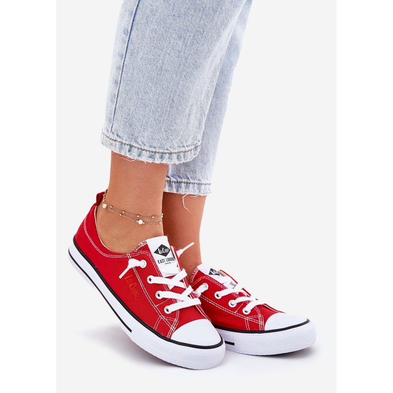 Materielle Frauen-Sneaker Lee Cooper LCW-25-02-3298L Rot 1