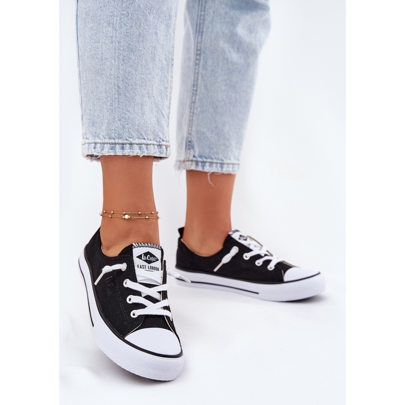 Materielle Frauen-Sneaker Lee Cooper LCW-25-02-3299L Schwarz 2