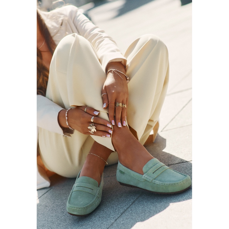 Women's Wildleder -Slipper Big Star RR274945 Grün 2