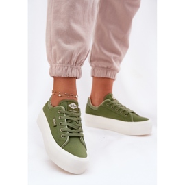 Frauen-Sneaker auf der Plattform Lee Cooper LCW-25-31-3449L Green grün 2