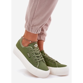 Frauen-Sneaker auf der Plattform Lee Cooper LCW-25-31-3449L Green grün 1