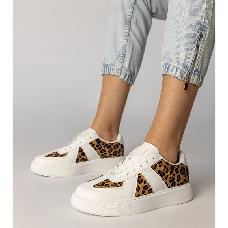 Weißen Pantter-Turnschuhe für Frauen 1