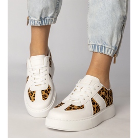 Weißen Pantter-Turnschuhe für Frauen 4