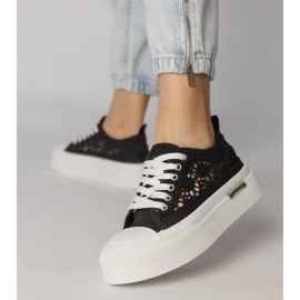 Schwarze Turnschuhe Sneakers Damen Openworks 6