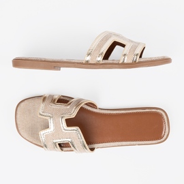 Seastar Flip -Flops für Goldene Frauen auf einer flachen Sohle 1