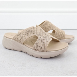 Damenflip Flops auf der Höhe Beige Vinceza 97300 2