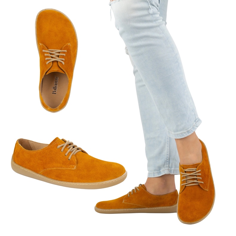 Olivier Barfuß minimalistische Sneaker von Frauen 1288pol gelb 2