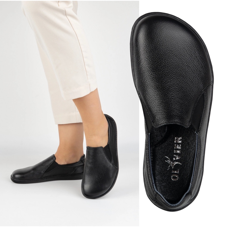 Olivier Minimalistische Frauen barfuß barfuß gleiten 1308pol schwarz 1