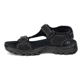 Filippo Schwarze Ledersandalen MS7038 2