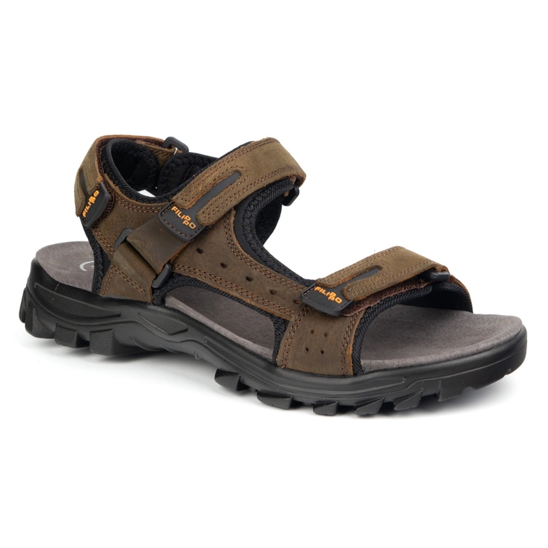 Filippo Herrenledersandalen Ms7038 Brown braun 2