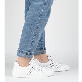 Olivier Barfuß Frauen minimalistische Turnschuhe 1769pol Openwork White weiß 2