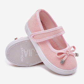 Kinder -Ballerinas mit einem rosa Bogen 4