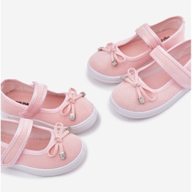 Kinder -Ballerinas mit einem rosa Bogen 6