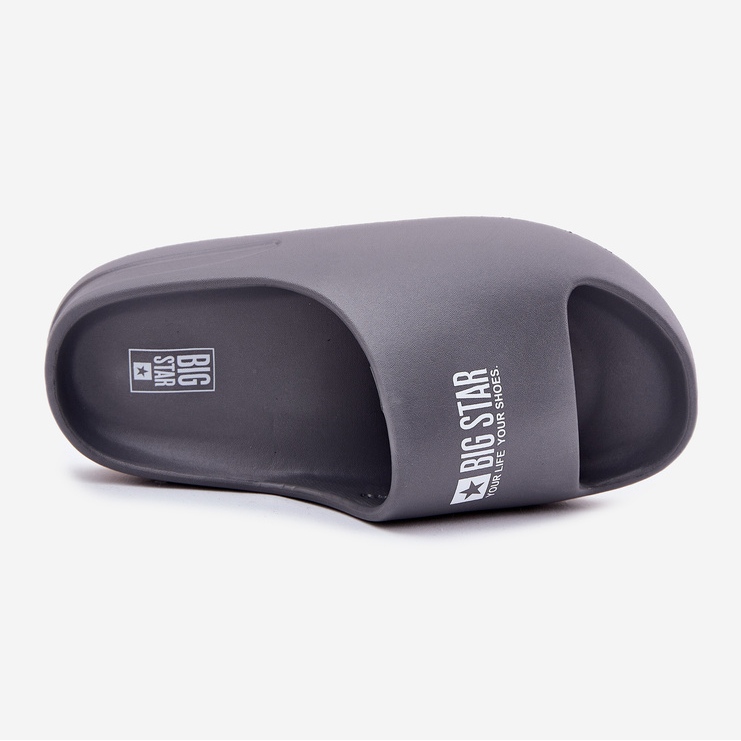 Big Star Herrenschaumschuhe mit dem großen Stern RR174A013 Grey Logo grau 1