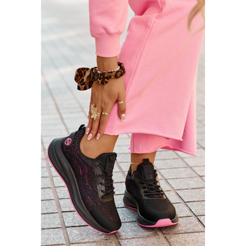 Sport-Turnschuhe auf dem Big Star RR274523 Hi-Pole-Plattform Black System schwarz 2