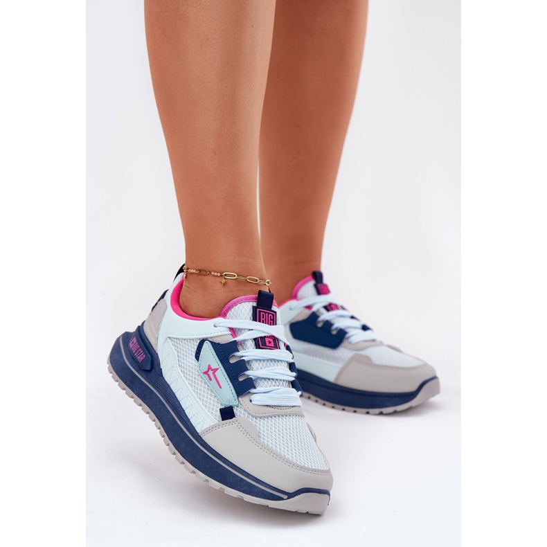 Frauensportschuhe auf der Plattform Big Star RR274A225 Hi-polish Blue System blau 2