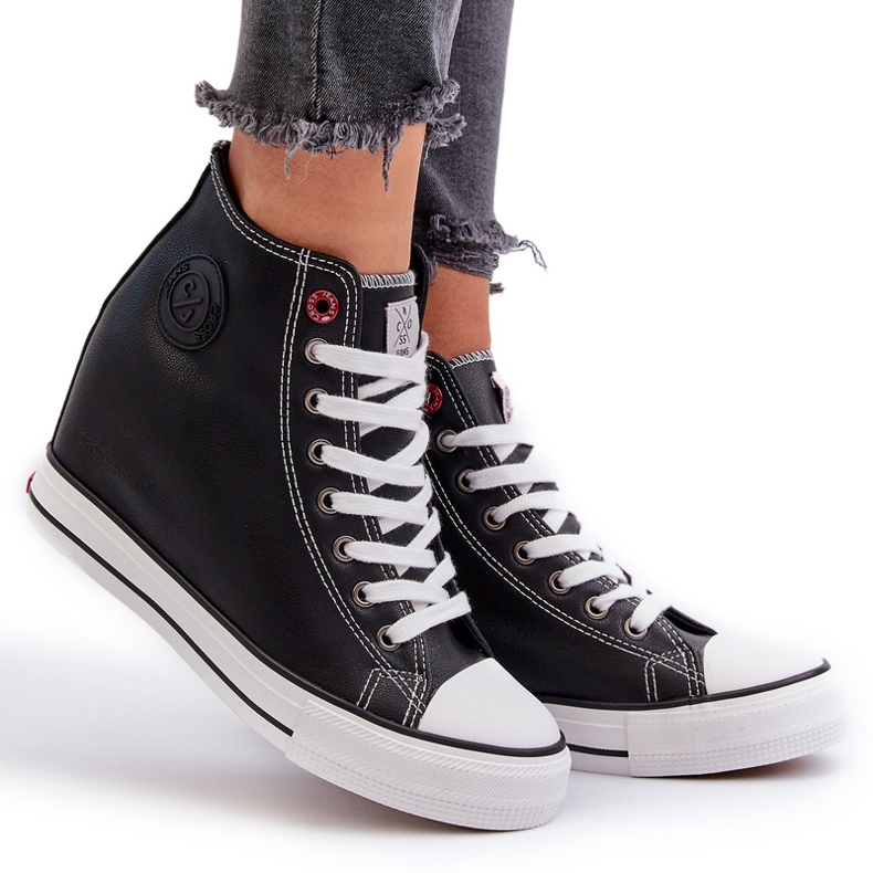 Damen Wedge Sneakers Cross Jeans NN2R4005 Schwarz 6