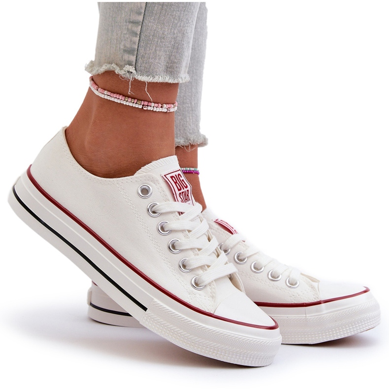 Niedrige Damen-Sneaker Big Star NN274274 Weiß 8