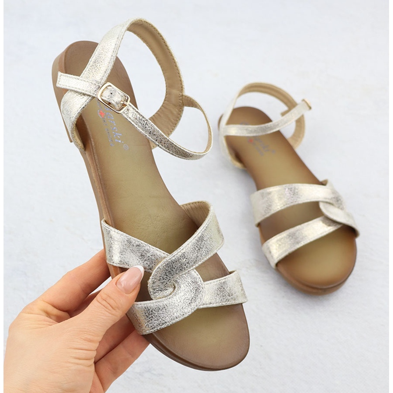 S.Barski Frauensandalen Złote S. Barski KV51-02222222 golden 1