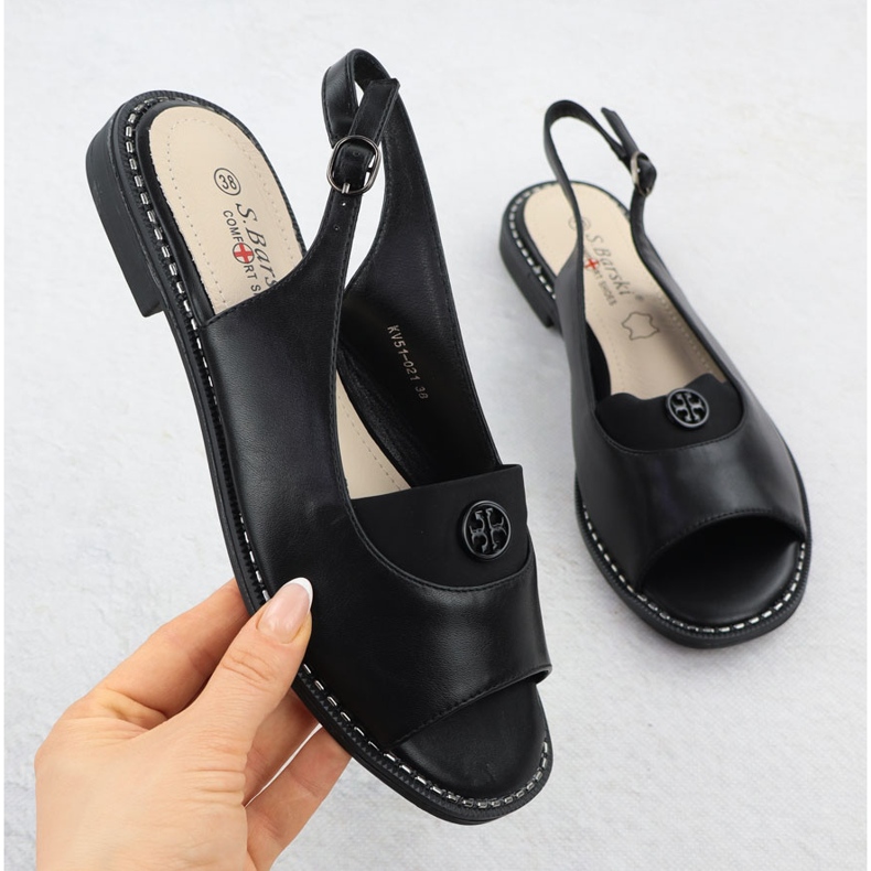 S.Barski Frauensandalen Czarne S. Barski KV51-021 schwarz 1